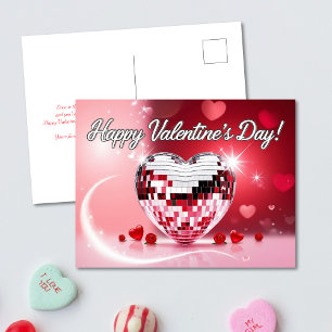 Disco Heart Valentijnsdag Kaart