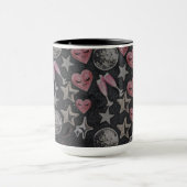 Disco Hearts Mug – Chic Glam Gift for Coffee Lover (Centre)