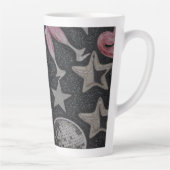 Disco Hearts Tall Latte Mug – Stylish Glam Coffee  (Droite)