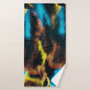 Disco Ikat Pattern. Kleurrijke achtergrond. Badhanddoek