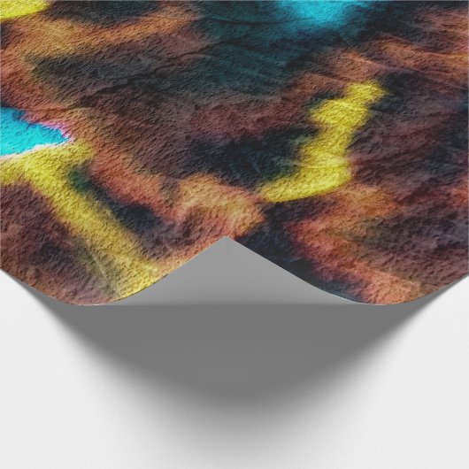 Disco Ikat Pattern. Kleurrijke achtergrond. Cadeaupapier (Hoek)