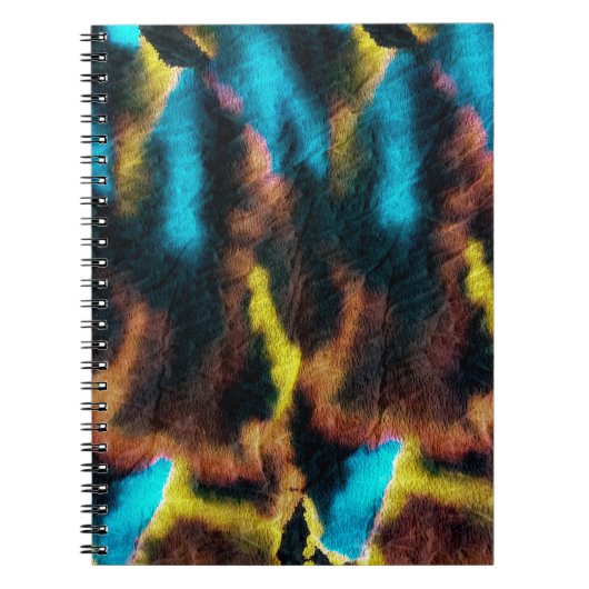Disco Ikat Pattern. Kleurrijke achtergrond. Notitieboek (Voorkant)