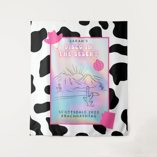 "Disco in de woestijn" Bach-feest achtergrond Wandkleed (Voorkant)