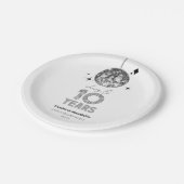 Disco juicht 10 jaar bruiloft Jubileum feest Papieren Bordje (Gekanteld)