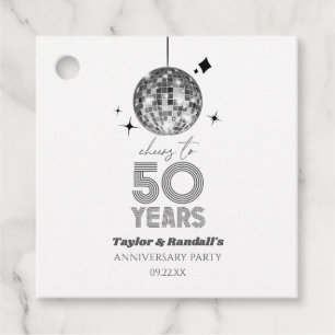 Disco juicht 50 jaar bruiloft Jubileum feest Bedankjes Labels