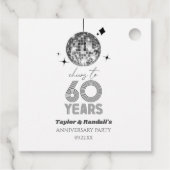 Disco juicht 60 jaar bruiloft Jubileum feest Bedankjes Labels (Achterkant)