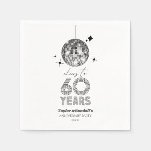 Disco juicht 60 jaar bruiloft Jubileum feest Servet