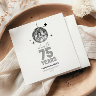 Disco juicht 75 jaar bruiloft Jubileum feest Servet