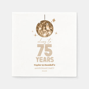 Disco juicht 75 jaar bruiloft Jubileum feest Servet