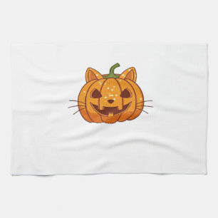 Disco Kat Jack o'Lantern Klassiek T-shirt Theedoek