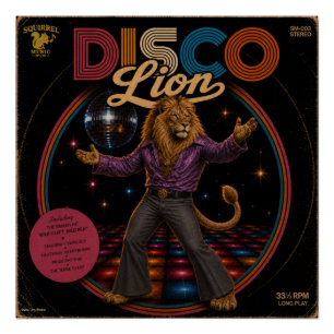 Disco Leeuw Perfect Poster