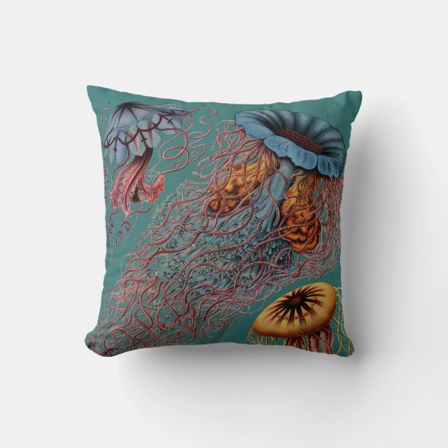 Disco Medusae van Ernst Haeckel Kussen (Voorkant)