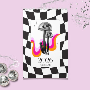 Disco Mushroom 2026 Y2K Kantoorplanner Kalender