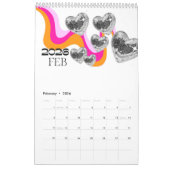 Disco Mushroom 2026 Y2K Office Planner Kalender (Feb 2026)