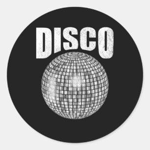Disco Music Ball Funk Soul Music Lover Retro 70s Ronde Sticker
