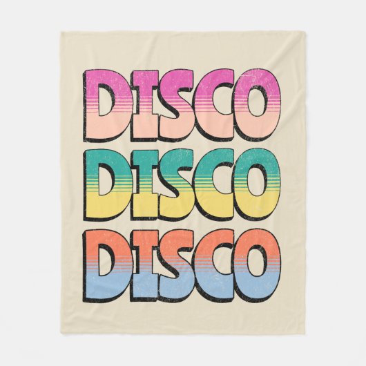 Disco Music Fleece Deken (Voorkant)