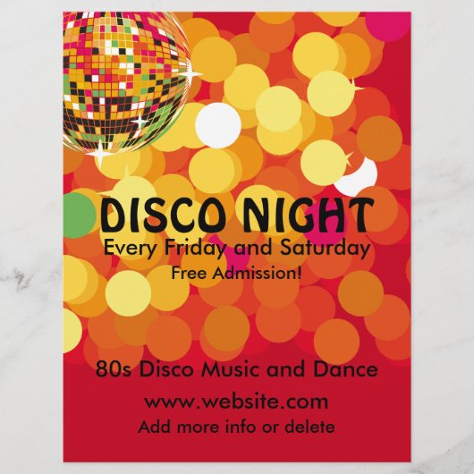 Disco Night 2 Music Flyer (Voorkant)