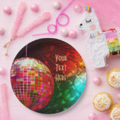 Disco Night 70's Retro Disco Ball Papieren Bordje (Feest)