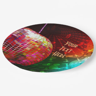 Disco Night 70's Retro Disco Ball Papieren Bordje