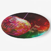 Disco Night 70's Retro Disco Ball Papieren Bordje (Gekanteld)