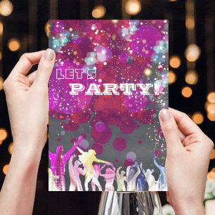 Disco Night Club Glam Birthday/Bachelorette Party Kaart