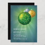 Disco Night New Year Uitnodiging (Voorkant / Achterkant)