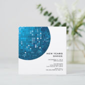 Disco Night New Year Uitnodiging (Staand voorkant)