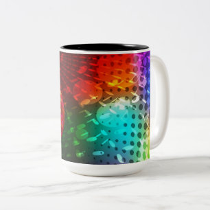 Disco Night Retro 70's Disco Ball-Mok Tweekleurige Koffiemok