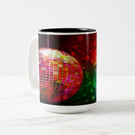 Disco Night Retro 70's Disco Ball Mug (Devant gauche)
