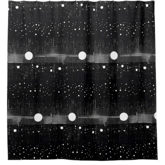 Disco noir et blanc Vibe Douche rideau (Devant)