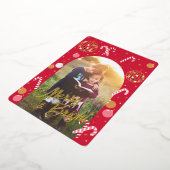 Disco Notenkraker in het Rood Folie Feestdagenkaart (Gedraaid)