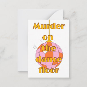 Disco op de dansvloer notitiekaartje