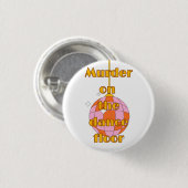 Disco op de dansvloer ronde button 3,2 cm (Voorkant /achterkant)