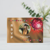 Disco Party Aangepaste Foto RSVP (Staand voorkant)