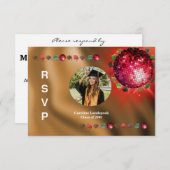 Disco Party Aangepaste Foto RSVP (Voorkant / Achterkant)