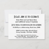 Disco Party - Dansende mensen en regenboogwervelin Kaart (Achterkant)