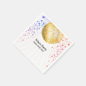 disco party dansfeest 70s gouden disco bal servet (Hoek)