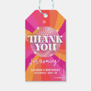 Disco Party - Hartelijk dank voor uw komst voor Fa Cadeaulabel