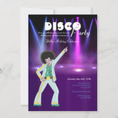 Disco Party Invitation Kaart (Voorkant)