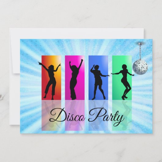 Disco Party retro dansen Verjaardagsfeest Kaart (Voorkant)