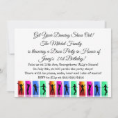 Disco Party retro dansen Verjaardagsfeest Kaart (Achterkant)