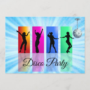 Disco Party retro dansend Birthday party Kaart