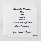 DISCO Party - SRF Kaart (Achterkant)