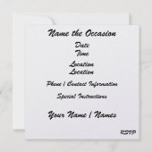 DISCO Party - SRF Kaart (Achterkant)