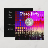 Disco Party uitnodiging (Voorkant / Achterkant)