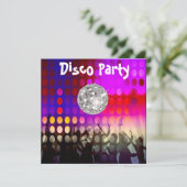 Disco Party uitnodiging (Staand voorkant)
