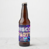 Disco Party Verjaardag Bier Etiket (Voorkant)