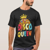Disco Queen 1970s Retro Party 70s Matching Hallowe T-shirt (Voorkant)