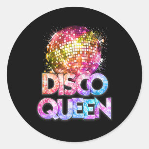 Disco Queen - 70's Disco Thed S70 Ronde Sticker