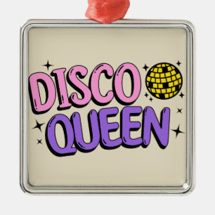 Disco queen metalen ornament
